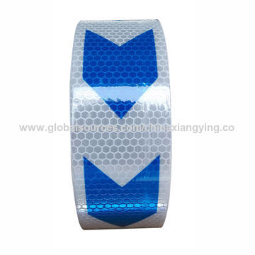 PVC Arrow White and Blue Design Reflective Tape for Trucks